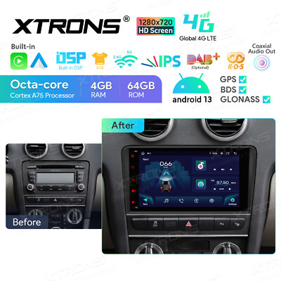 8'' Car Play Android 14 8-Core Car Stereo GPS Radio Navi BT For Audi A3 S3 RS3 8P