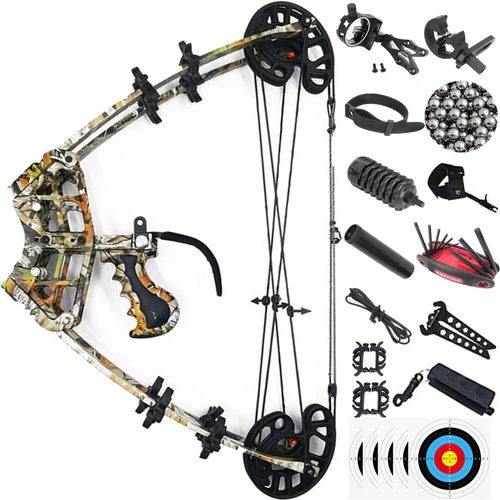 Dual-use Triangle Archery Compound Bow Catapult Bowfishing Steel Ball Hunting - Picture 3 of 28