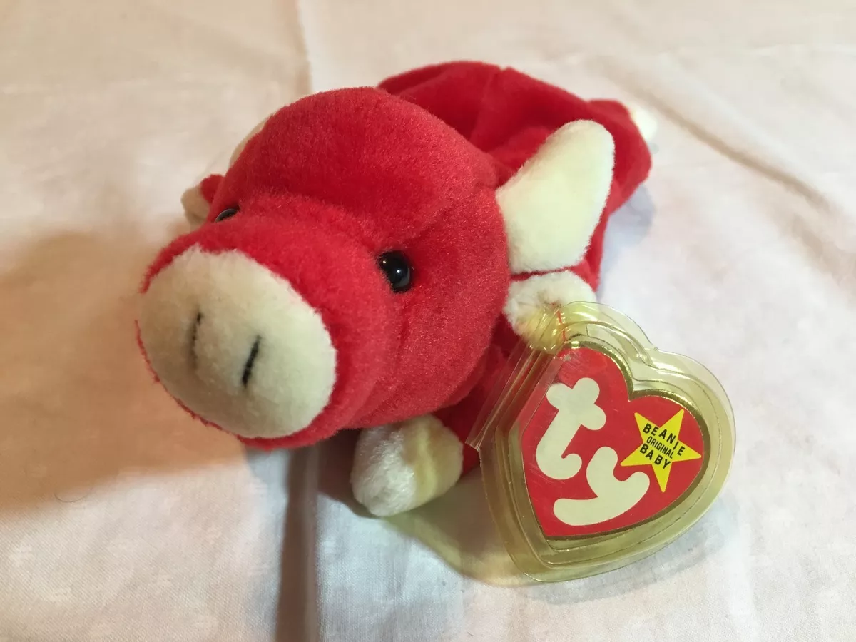 1995 Snort Bennoe The Red Bull Chicago Bulls NBA Ty Beanie Baby in