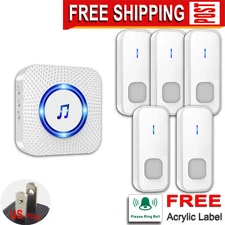 LIKEPAI Wireless Doorbell 5 Call Buttons Set,Best wireless door bells for home