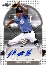 Jacob Meador 2018 Leaf Perfect Game Autograph NIKE All-American Auto Rookie