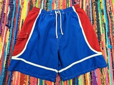 Urban Extreme Wave Gear Mens L Beach Shorts Blue Red White Mesh Drawstrings