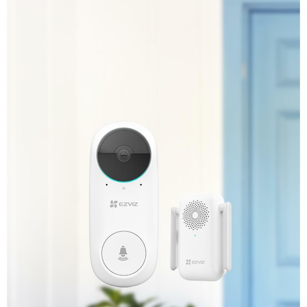 EZVIZ DB2C-KIT Videocampanello wireless con campanello FHD Batt. 5200mAh H.265, 