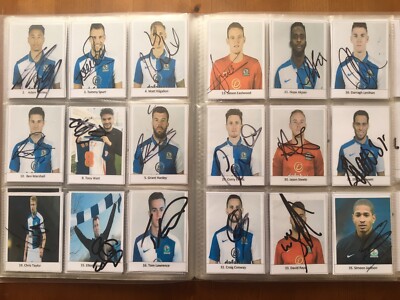 BLACKBURN ROVERS FC - 20 x signierte Karten 2015-16 **RAR**