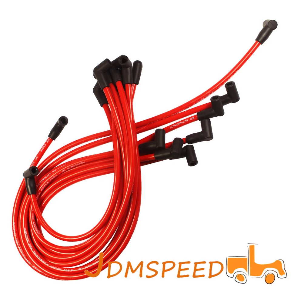 Juego de cables de bujía de alto rendimiento de 10,5 mm 350 383 454 electrónica SBC BBC HEI Foto 3 de 4