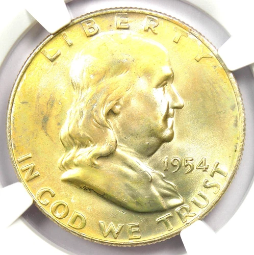 1954-D Franklin Half Dollar 50C Coin - Certified NGC MS67 FBL - $12350 NGC Value