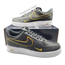 Size 10 - Nike Air Force 1 '07 Black Gold 2020 for sale online | eBay