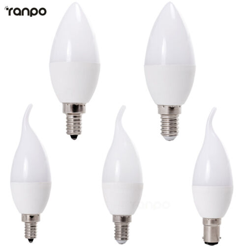 E27 E14 B22 B15 Dimmable LED Candle Light Bulbs Screw  3W Lamp 220V White Lamps - Picture 1 of 17