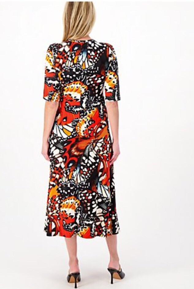 Attitudes by Renee Petite Como Jersey Godet Midi Dress Sapphire PXXS A561739