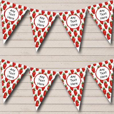 Party Banner Wimpel Tee Erdbeere personalisiert Hochzeitslocation oder Empfang