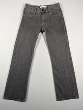 Levi's Jeans Youth 16 REG W28 L28 Light Black 514 Slim Straight Leg Denim Casual