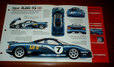 1991 JAGUAR XJR-15 SPEC SHEET BROCHURE INFO PHOTO 91 SPORT LE MANS RACING