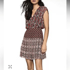 REISS Marcella Mixed-Print Pleated Dress size 0