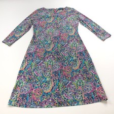 Tommy Hilfiger 4 Back Zip Abstract Paisley All Over Print Women's Dress MINT
