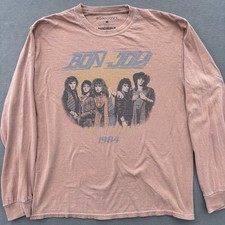 Bon Jovi 1984 Tour Long Sleeve Shirt BandMerch 2019 Size M