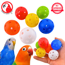 Bonka Bird Toys 2831 Pk6 Small 1.5" Colored Plastic Balls Foot Talon Craft Part