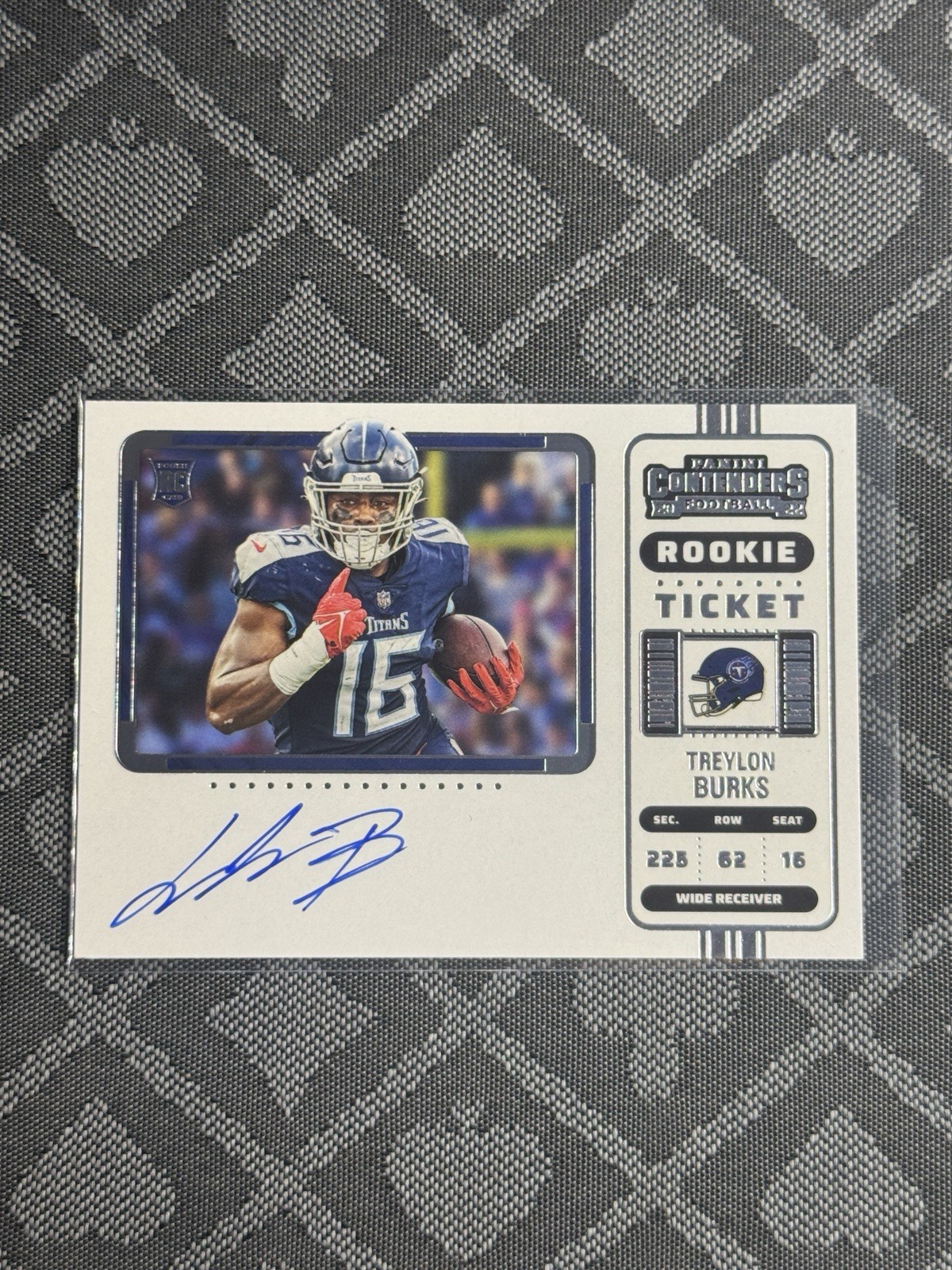 2022 Contenders Treylon Burks Variation Rookie Ticket RPS Auto RC #137 On Card