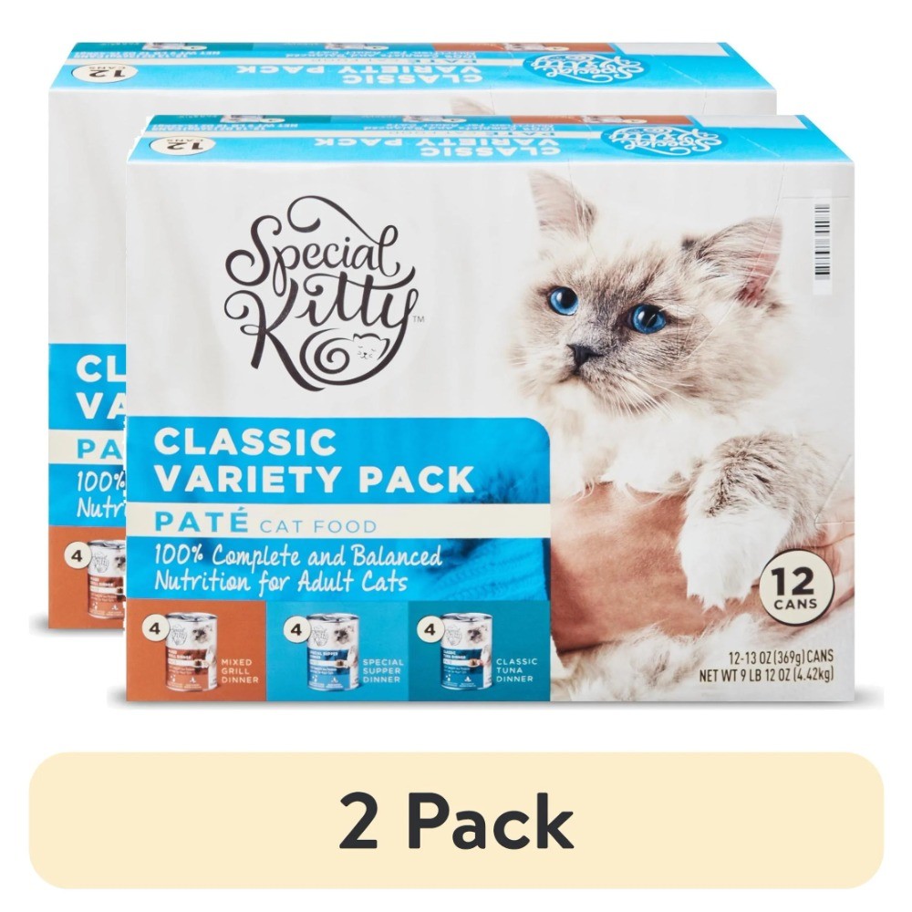 2-Pack Classic Variety Pate Cat Food, 13oz Cans (12 Pack)