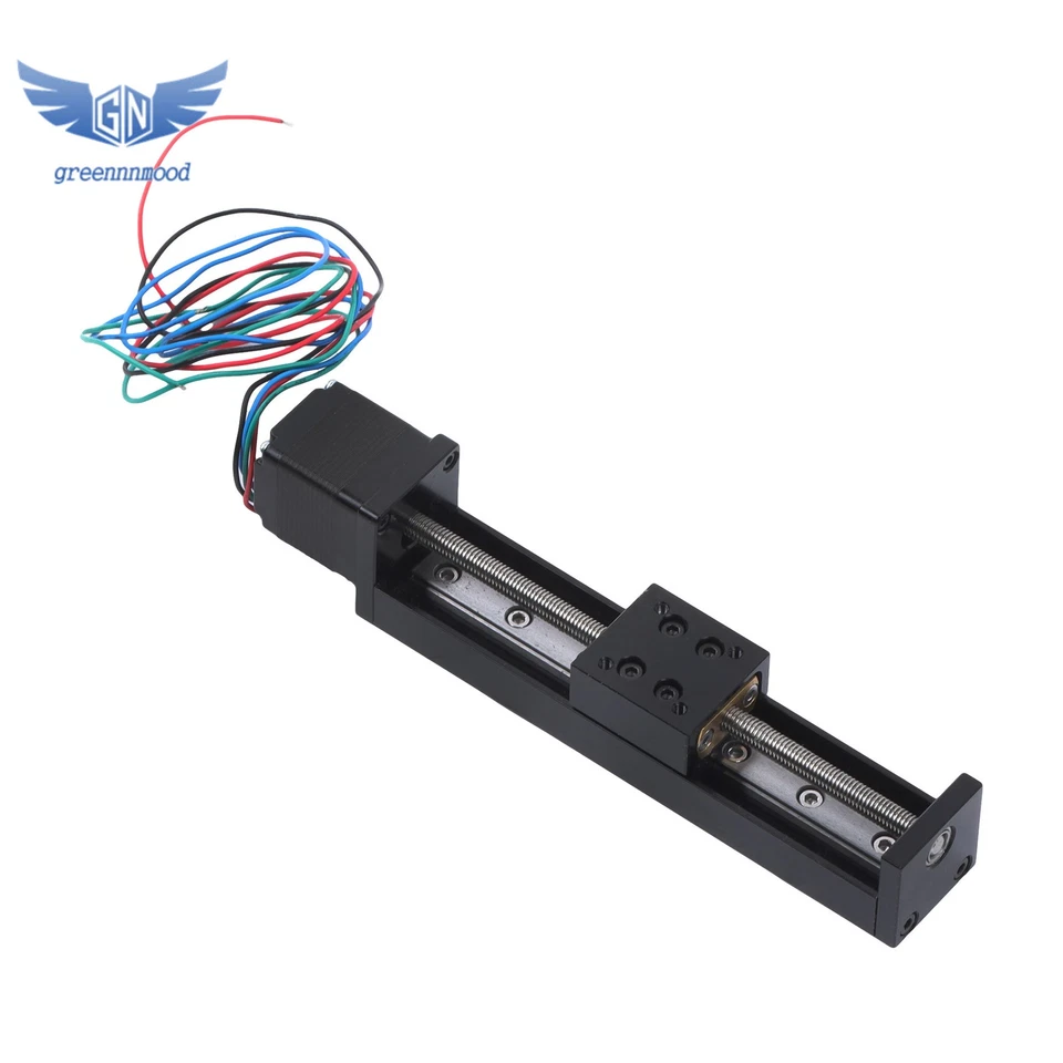100mm Stroke Mini Linear Rail Guide Lead Screw T6x1 with NEMA11 Stepper Motor - Image 3 of 4