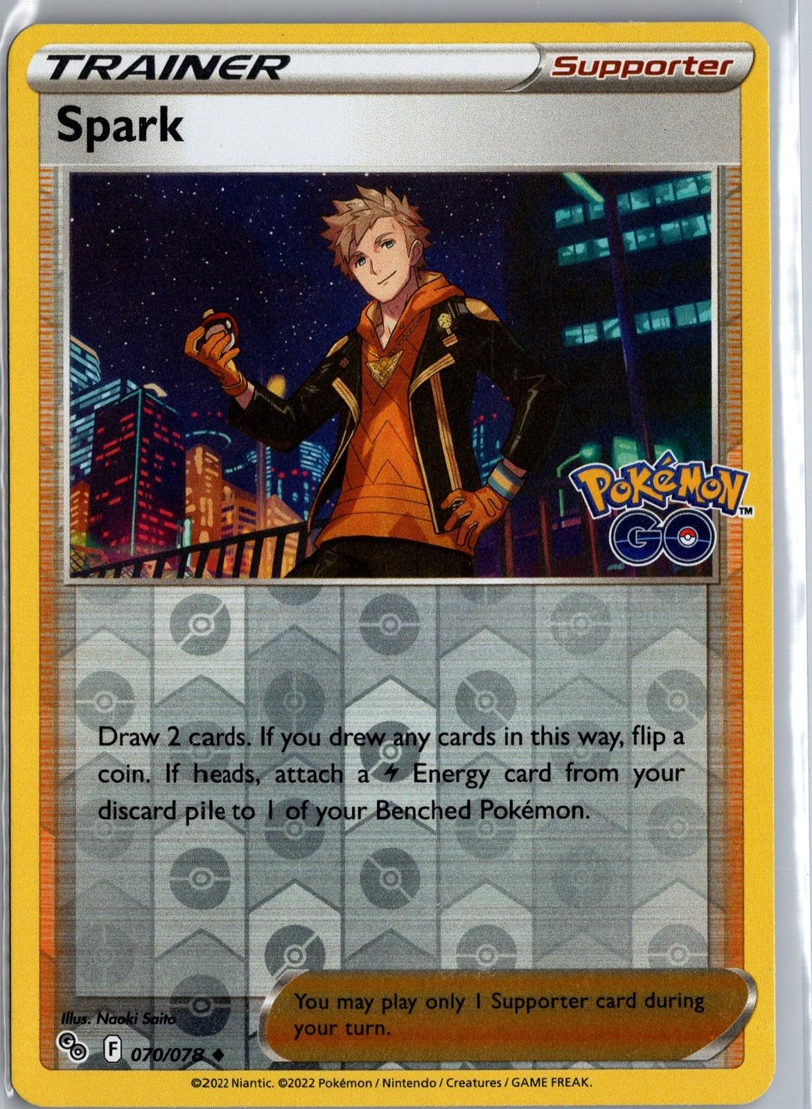 Spark 070/078 Uncommon Pokemon GO Pokemon Reverse Holo Lightly Played