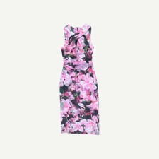 Reiss Womens Pink Midi Floral Dress Size 6