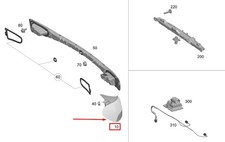 MERCEDES-BENZ EQB X243 Hinten Rechts Rücklicht LHD A2479067407 NEUES ECHTES