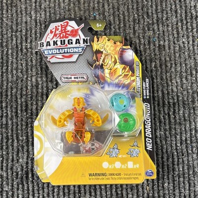 BAKUGAN EVOLUTIONS PLATINUM POWER UP ''TRUE METAL'' GOLD NEO DRAGONOID + NANOS!