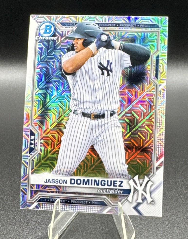 2021 Bowman Chrome #BCP-213 Jasson Dominguez Prospects Mojo Refractor