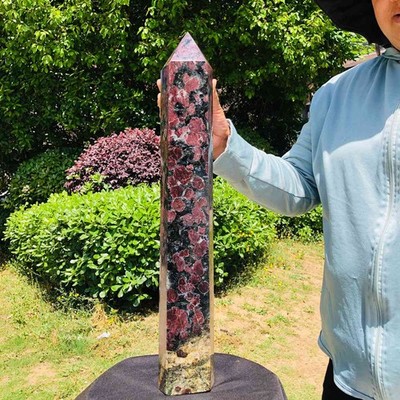 8390g Natural Garnet Fireworks Pillar Therapy and Spiritual Energy