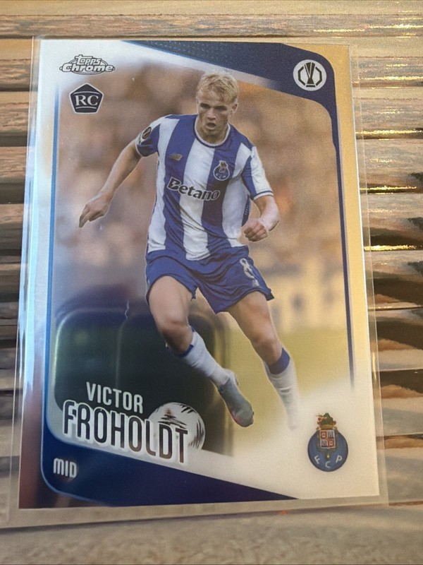 2025-26 Topps Chrome UEFA Club Competitions #91 Victor Froholdt Rookie RC