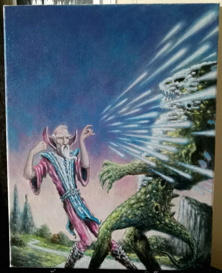 оригинальная фантазия акриловая картина волшебник искусство монстр волшебник существо - Изображение 2 из 2