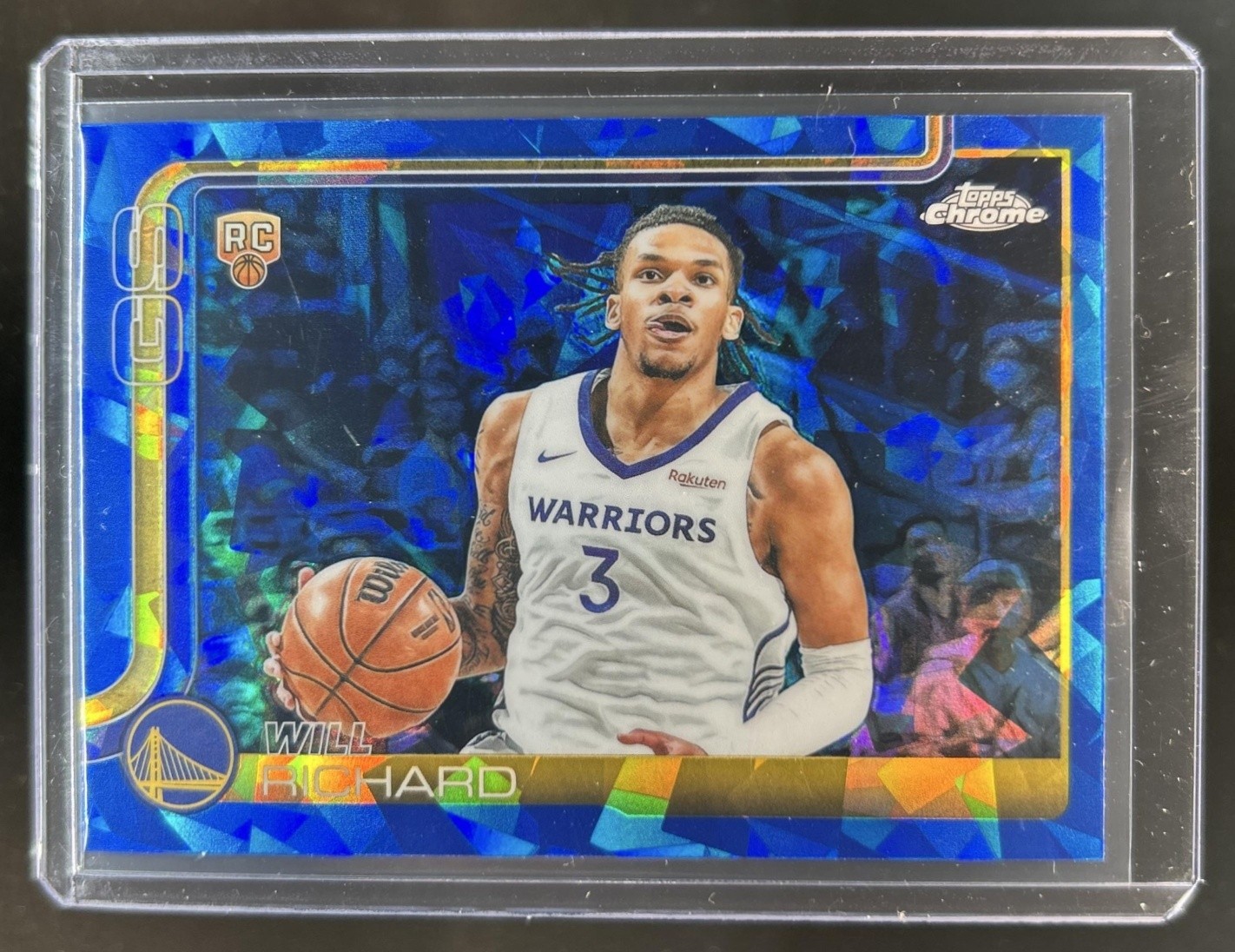 2025-26 Topps Chrome Sapphire Will Richard RC Rookie #287 Warriors