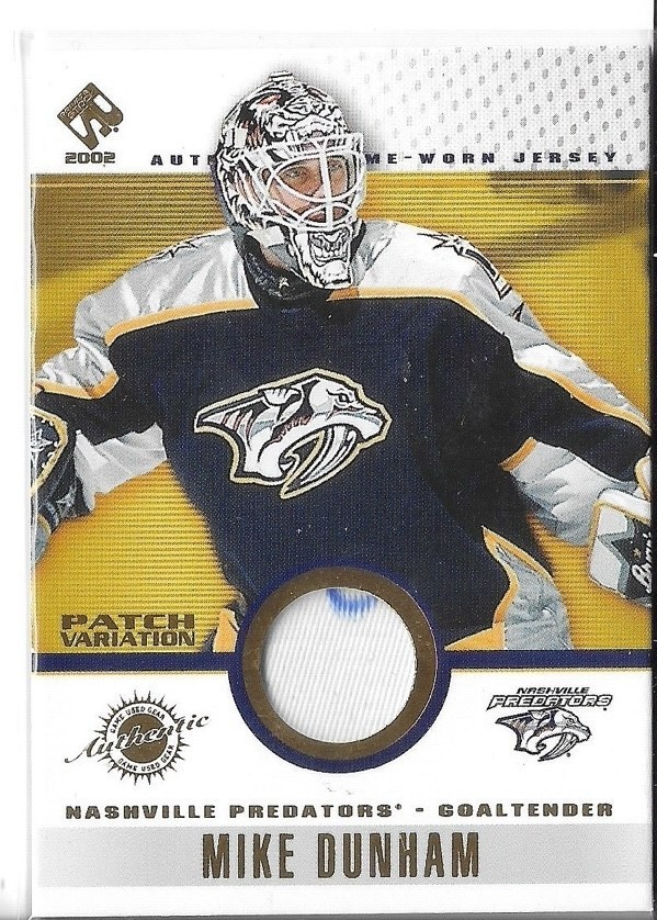 2001-02 Pacific Private Stock Game Gear Patch Variation #56 Mike Dunham