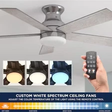 Harbor Breeze Crestwell 52-in Color-changing LED Remote Ceiling Fan - 5127878