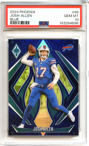 Josh Allen PSA 10 Panini 2024 Phoenix Football True Blue #86 Color Match NFL /50