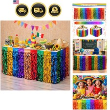 Cinco De Mayo Decorations 2 Pack Fiesta Table Skirts Mexican Theme Party Decor