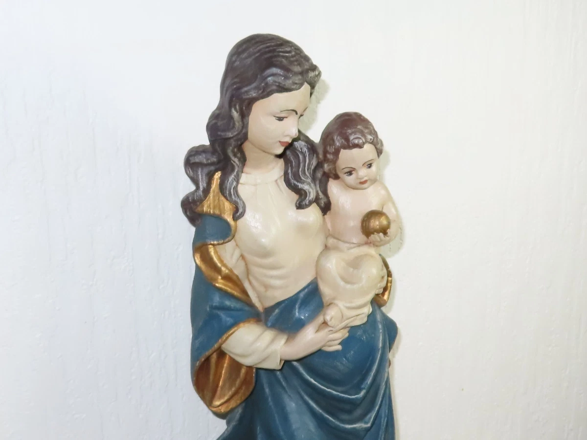 Heiligenfigur Holzfigur "Heilige Maria mit Jesuskind" ! H: 59,5cm