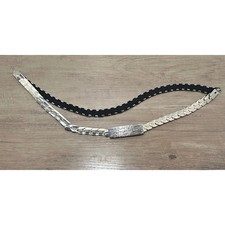 Women's Vintage Silver Tone Fish Scale Chain Link Retro Waist Belt 34"