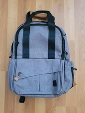 New Multi-Pocket Backpack Heather Grey Baby Diaper Bag Outdoor Hiking Quality