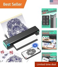 M08F Wireless Tattoo Stencil Printer Portable Inkless Printing with 10 Tr...