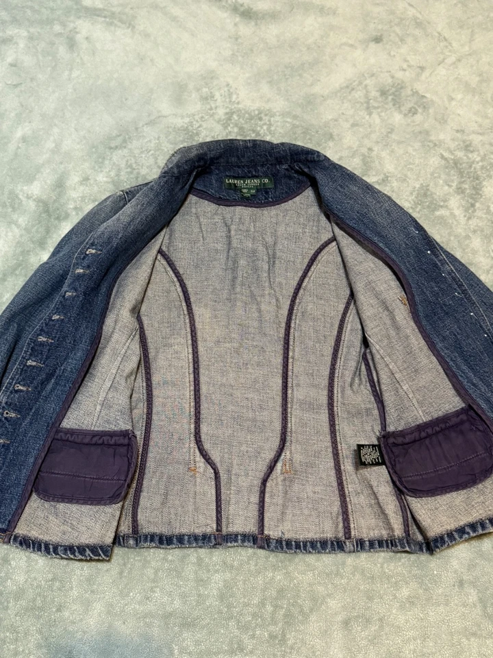 Ralph Lauren Women's 100% Cotton  Denim Blazer Size PP (Pre-owned Good)) - Image 4 of 4