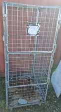 REFURBISHED SECURITY MESH ROLL CONTAINER CAGE ROLLING PALLET  WAREHOUSE