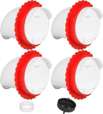 4Pcs Chicken Feeder Port, 3Rd Gen Automatic Chicken Feeder No Waste, Waterproof