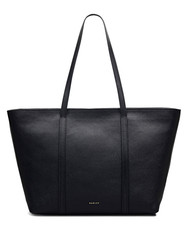 Image of Radley The Weekly Large Zip Top Tote Bag Black Leather Work Shoulder Handbag