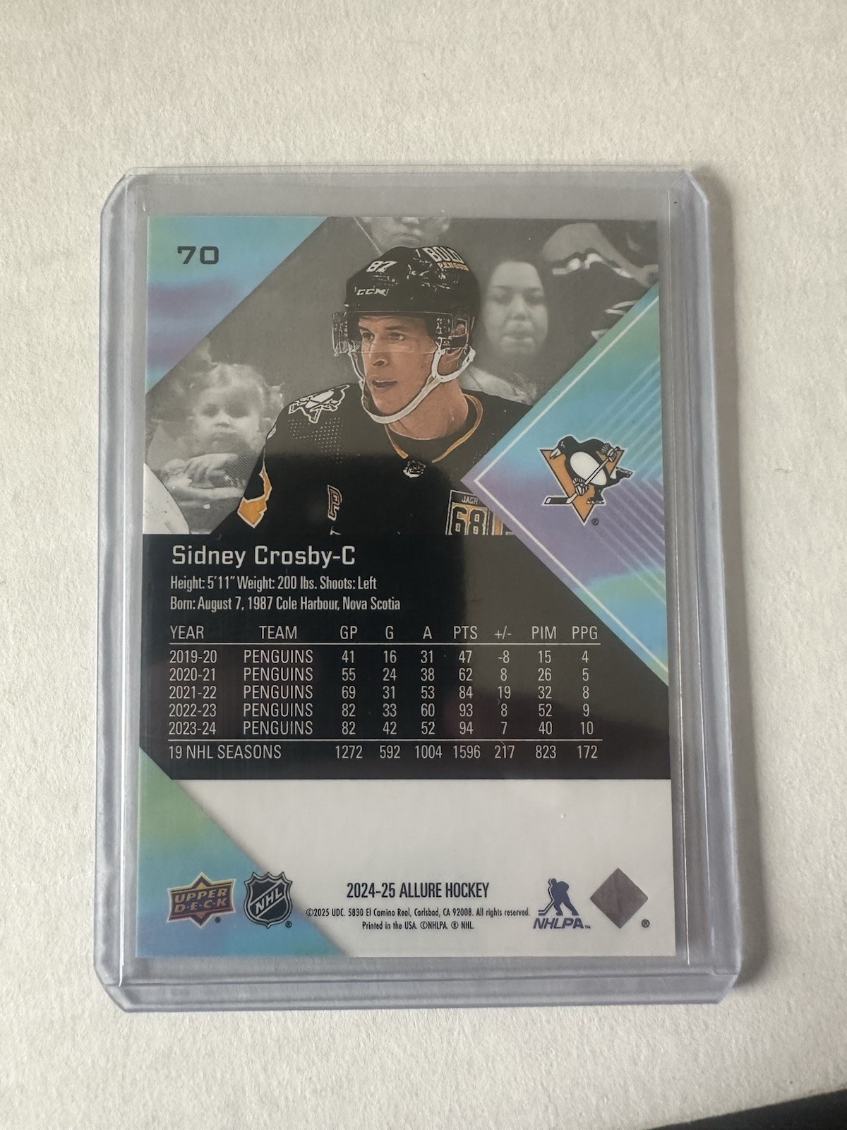 2024-25 Upper Deck Allure - Sidney Crosby #70 Image Variation SP view 2