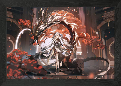 Jinhsi Wuthering Wellen gerahmtes Wandbild Poster Leinwanddruck Bild