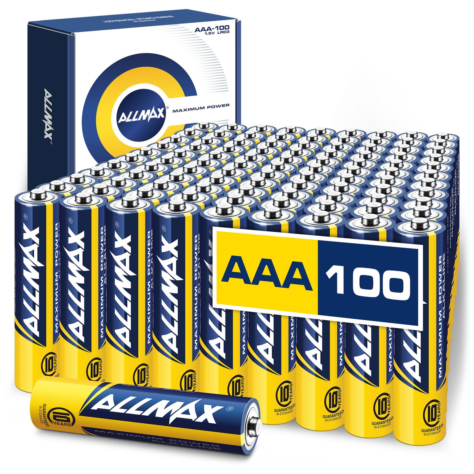 Allmax AAA (LR03) Maximum Power Alkaline Triple A 100 count (Pack of 1)