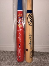 Vladimir Guerrero Sr. & Jr. Autographed Baseball Bat Duo Authenticated