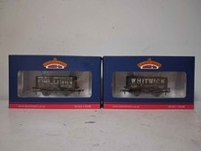 Bachmann 37-092 Whitwick & 37-114 Baldwin 7 Plank Wagons Weathered with load