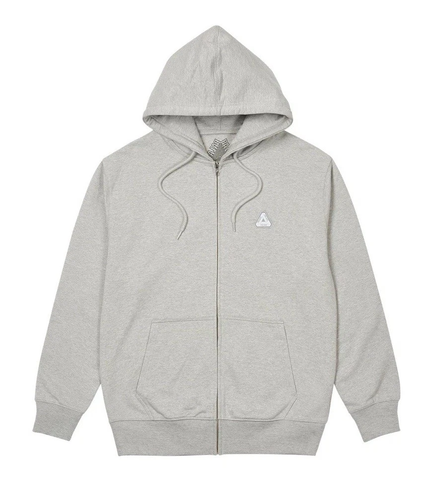 Palace SOFAR ZIP HOOD GREY MARL SS24 Size Large Hoodie Sweatshirt